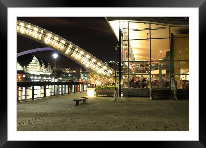 Millennium bridge Framed Mounted Print by Kevin Tate