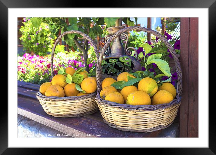 Oranges Framed Mounted Print by Kevin Tate