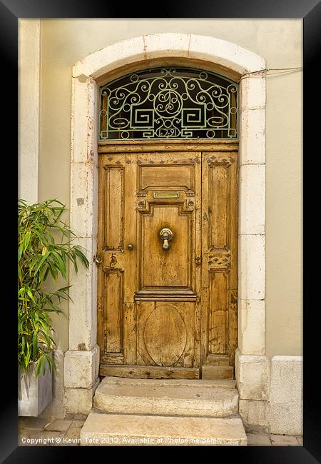 Old wooden door Framed Print by Kevin Tate