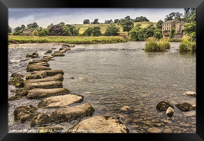 Linton Stepping Stones Framed Print by Kevin Tate