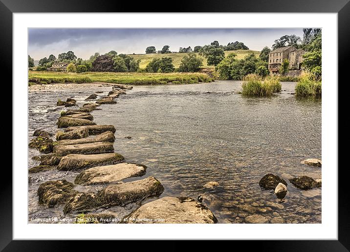 Linton Stepping Stones Framed Mounted Print by Kevin Tate