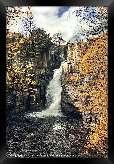 High Force in Autumn colours Framed Print by Kevin Tate