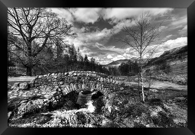 Ashness Bridge towards Skidaw Framed Print by Kevin Tate