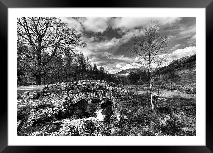 Ashness Bridge towards Skidaw Framed Mounted Print by Kevin Tate