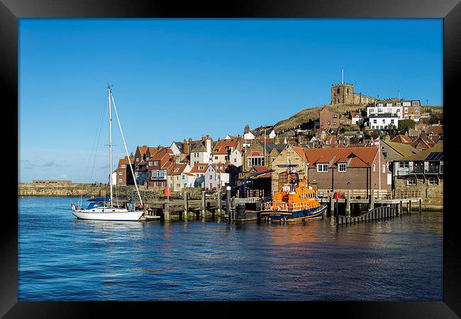 Whitby Harbour Framed Print by Kevin Tate