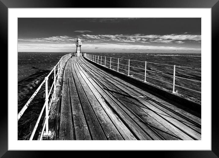 Whitby Harour Pier Framed Mounted Print by Kevin Tate