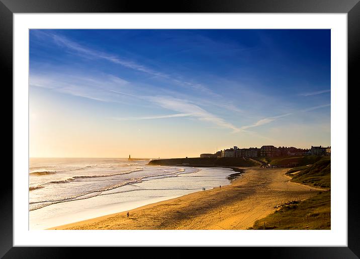 Longsands Beach, Tynemouth Framed Mounted Print by Kevin Tate