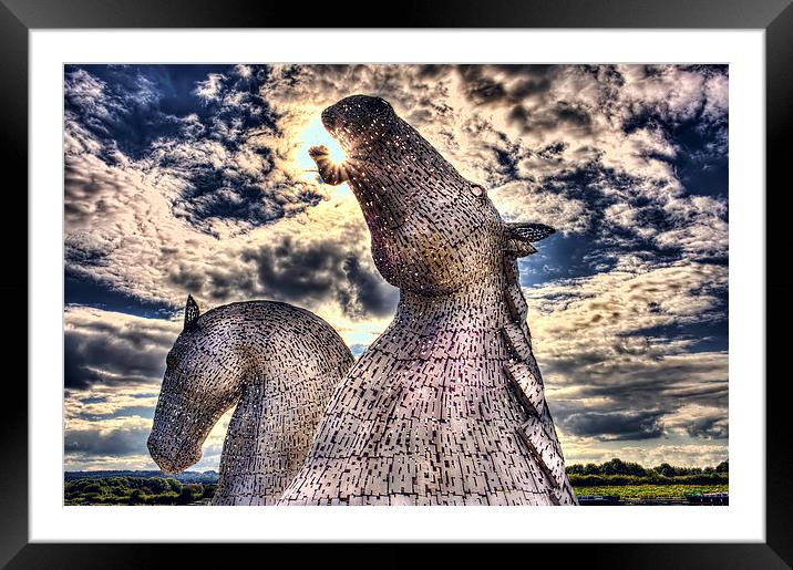 Falkirk Kelpies Framed Mounted Print by Kevin Tate