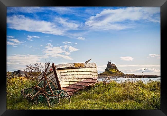  Holy Island Fishing Boat Framed Print by Kevin Tate