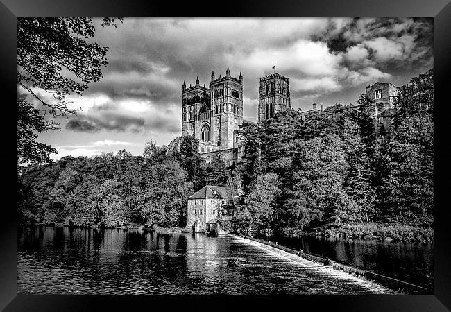 Durham Cathedral B&W Framed Print by Kevin Tate