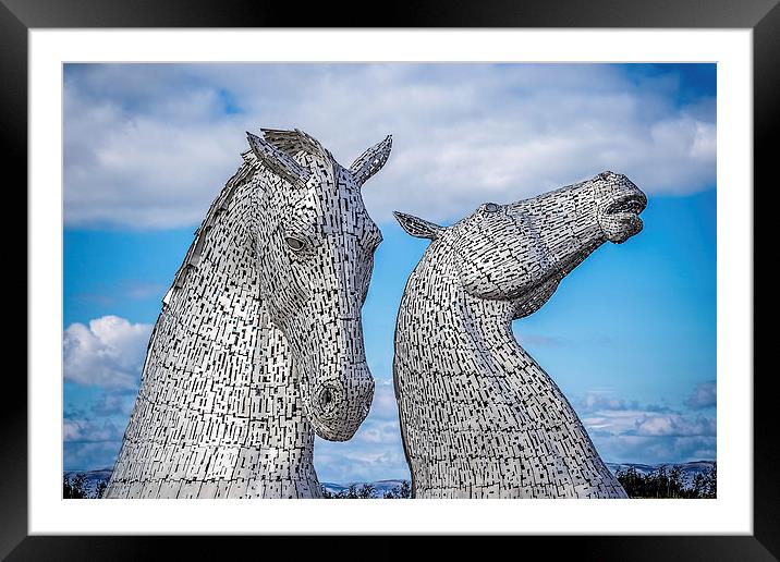 Falkirk kelpies Framed Mounted Print by Kevin Tate