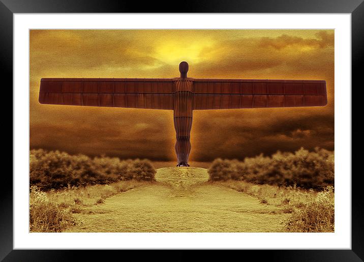 Angel Of The North Framed Mounted Print by Kevin Tate