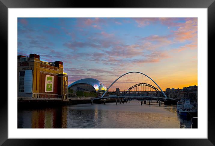 Newcastle Quayside Framed Mounted Print by Kevin Tate