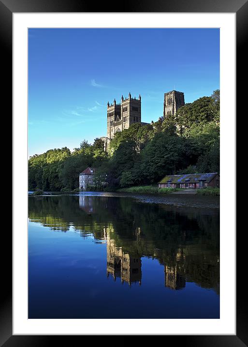 Durham Cathedral Reflection Framed Mounted Print by Kevin Tate