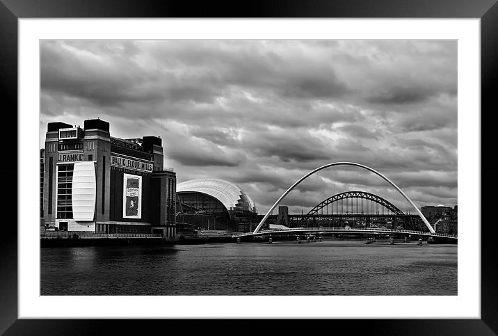 Overcast Quayside Framed Mounted Print by Kevin Tate