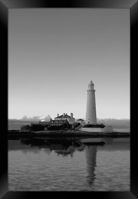 st mary`s lighthouse Framed Print by Northeast Images