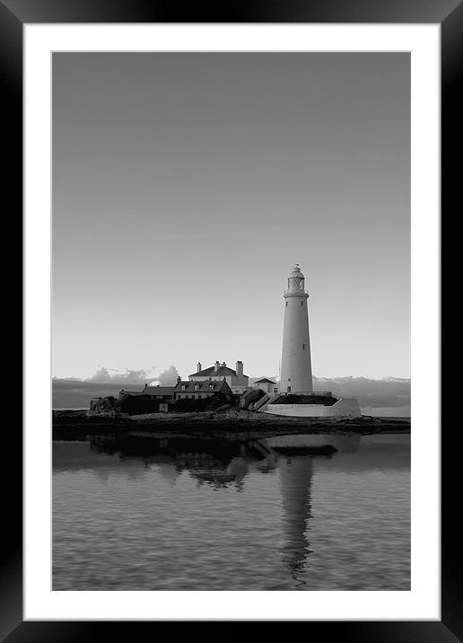 st mary`s lighthouse Framed Mounted Print by Northeast Images