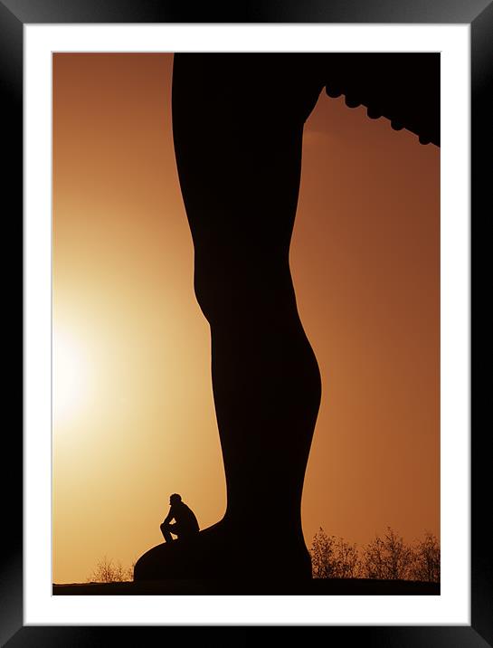 angel silhouette Framed Mounted Print by Northeast Images