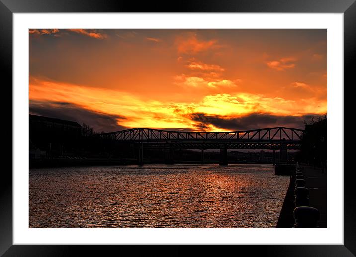 newcastle sunset Framed Mounted Print by Northeast Images
