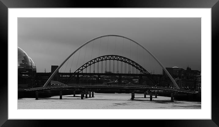 newcastle bridges Framed Mounted Print by Northeast Images