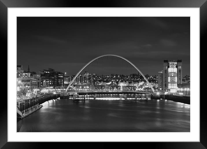 newcastle quayside Framed Mounted Print by Northeast Images