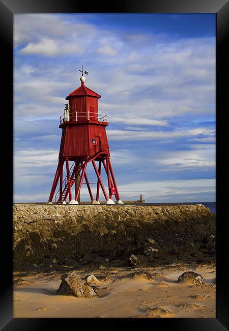 south shields groyne Framed Print by Northeast Images