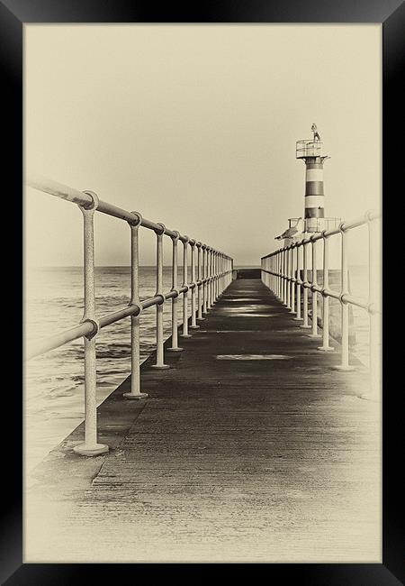 Amble Pier Framed Print by Northeast Images