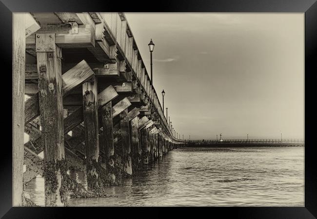 Amble Pier Framed Print by Northeast Images