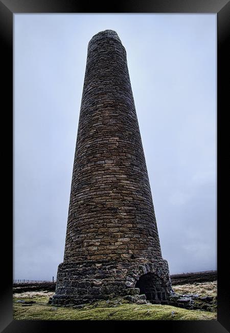 Blanchland lead mine chimney Framed Print by Northeast Images