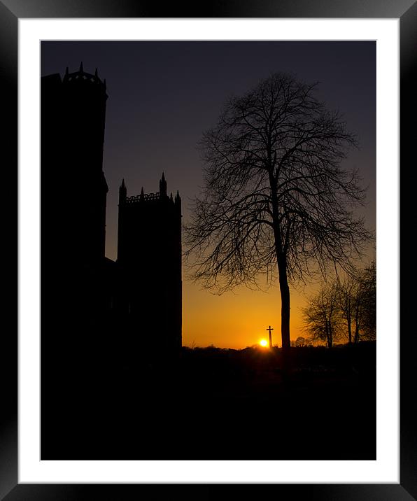 Durham Sunset Framed Mounted Print by Northeast Images