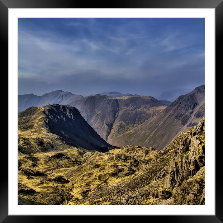 View from Scafell Framed Mounted Print by Northeast Images