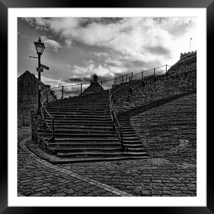 Whitby steps Framed Mounted Print by Northeast Images