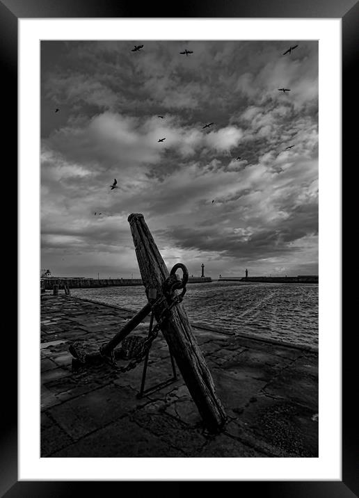 Whitby Anchor Framed Mounted Print by Northeast Images