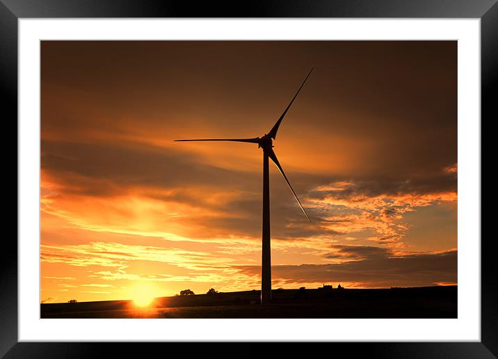 wind turbine Framed Mounted Print by Northeast Images