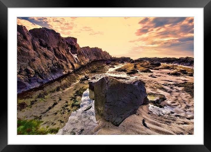 Stag Rock Framed Mounted Print by Northeast Images