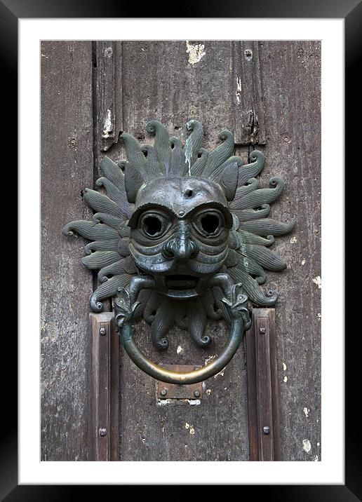 Sanctuary Knocker Framed Mounted Print by Northeast Images