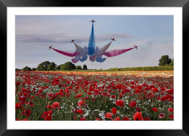 Red Arrows Framed Mounted Print by Northeast Images