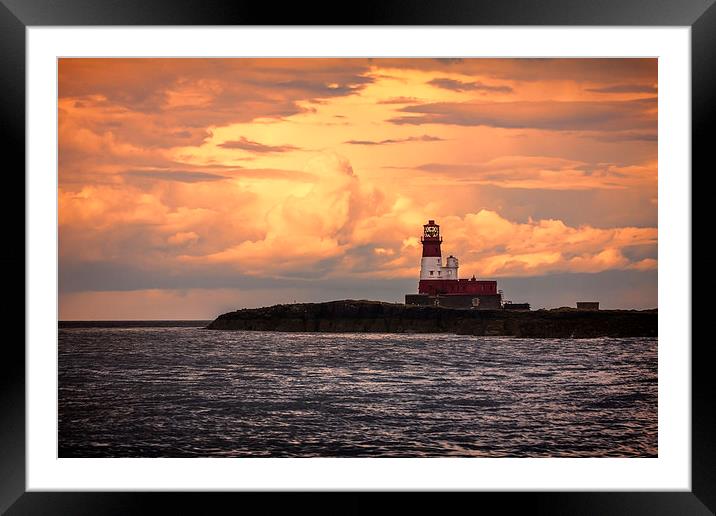 Longstone Lighthouse Framed Mounted Print by Northeast Images