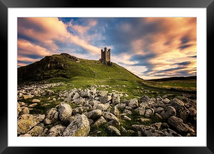 Dunstanburgh Castle Framed Mounted Print by Northeast Images