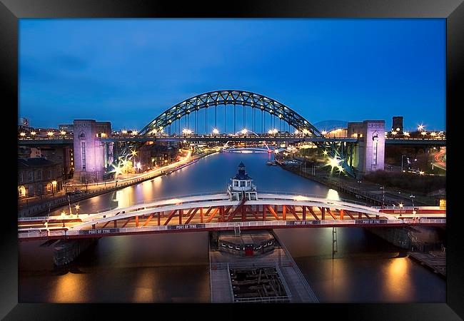 Newcastle Bridges Framed Print by Northeast Images