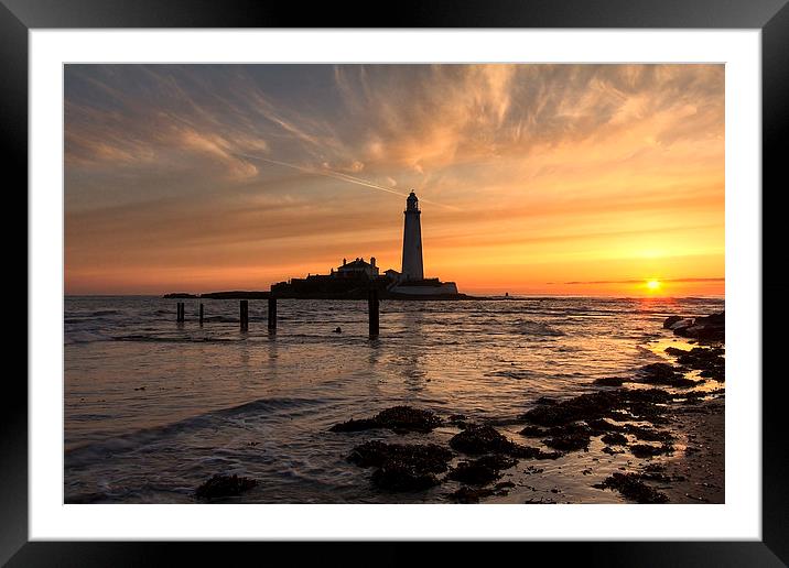 St. Mary`s Sunrise Framed Mounted Print by Northeast Images
