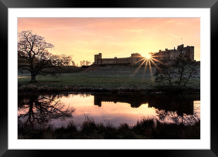  Alnwick Castle Sunset Framed Mounted Print by Northeast Images