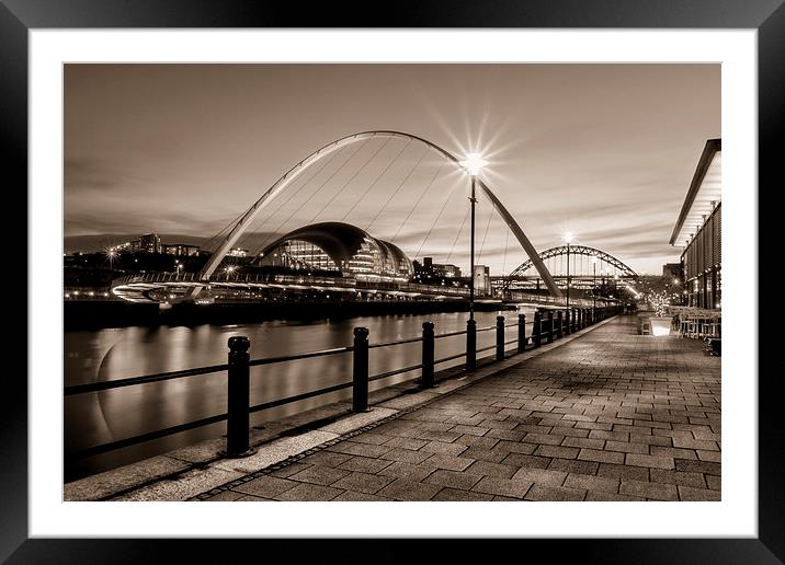  Newcastle Quayside Framed Mounted Print by Northeast Images