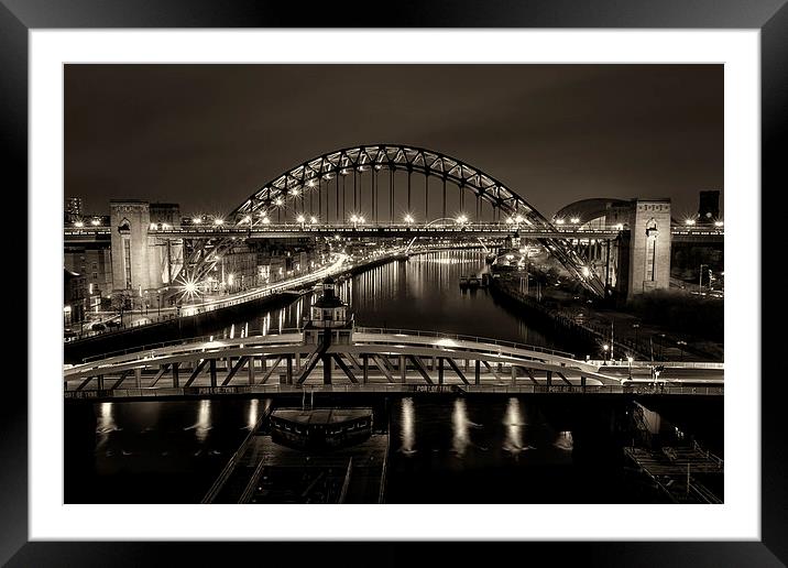  Newcastle Quayside Framed Mounted Print by Northeast Images