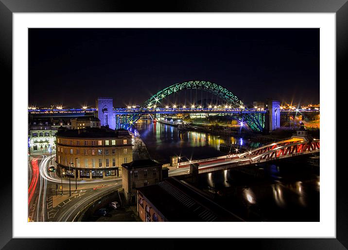  Newcastle Quayside Framed Mounted Print by Northeast Images