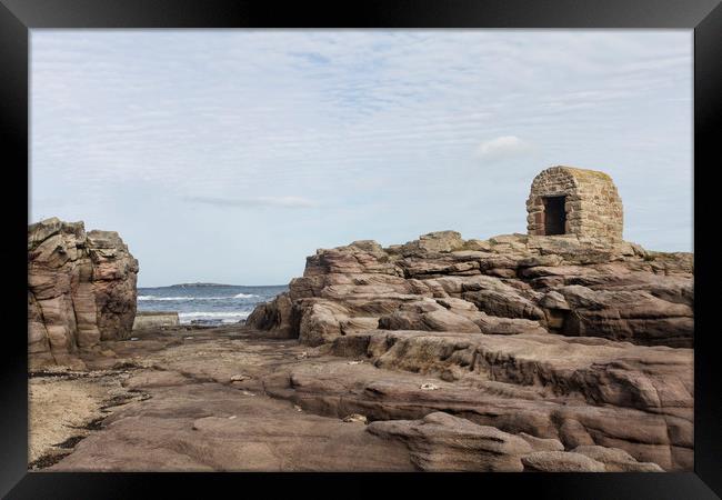 Seahouses Powder Store Framed Print by Northeast Images