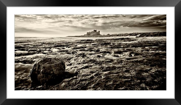 Bamburgh Panorama Framed Mounted Print by Northeast Images