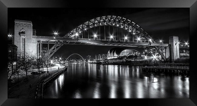 Newcastle Quayside Panorama Framed Print by Northeast Images