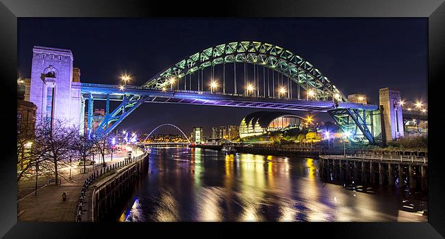 Newcastle Quayside panoramic Framed Print by Northeast Images