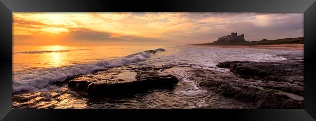 Bamburgh Panorama Framed Print by Northeast Images